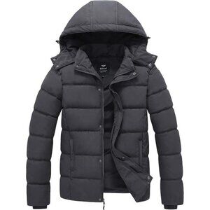 Men's Hooded Winter Coat Warm Puffer Jacket Thicken Quilted Jacket